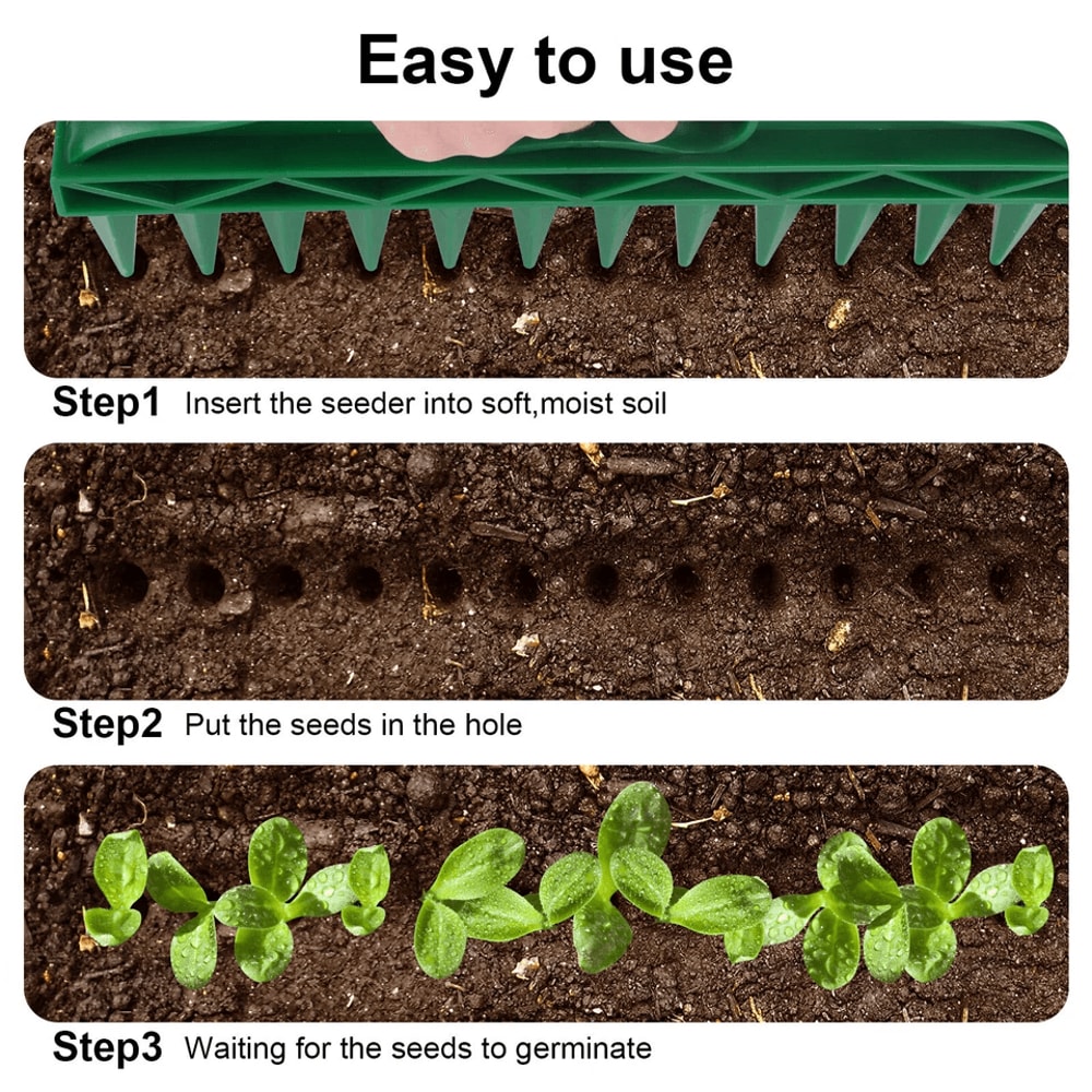 Adjustable Puncher Soil Digger For Gardening Garden Seeder Planter Tool For Labels And Planter Sowi 4