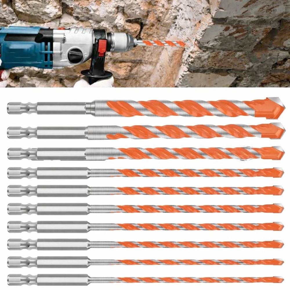 Masonry Drill Bit Set For Concrete Hex Shank Tile Glass Ceramic Brick Drilling Bits 0