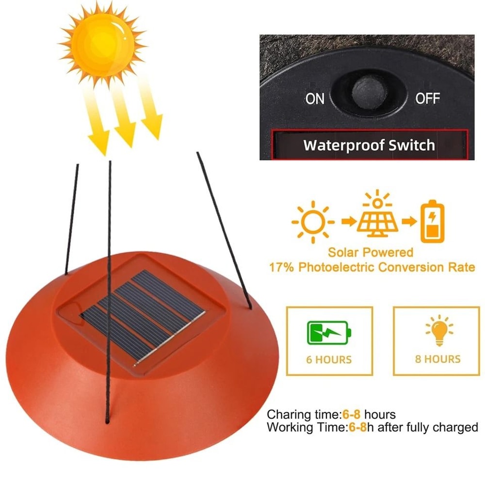 Bird Wind Chimes Light Solar Powered LED Red Outdoor Garden Yard Hang Home Decor Gift 1