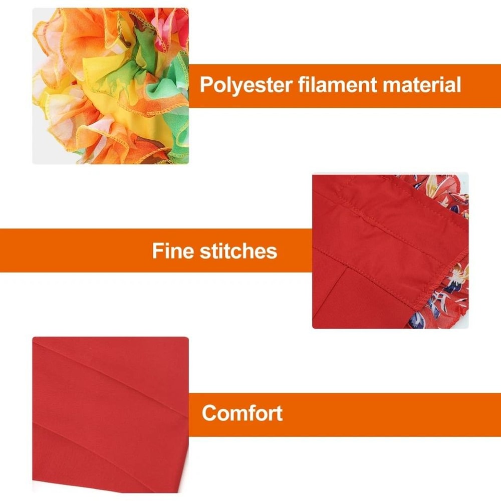 Floral Chiffon Collar Scarf For Women Color Block Elegant Adjustable Neck Wrap Faux Collar 2