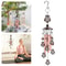 Metal Hanging Bells Owl Wind Chimes Outdoor Garden Home Decor Accent Sympathy Memorial Gift 0