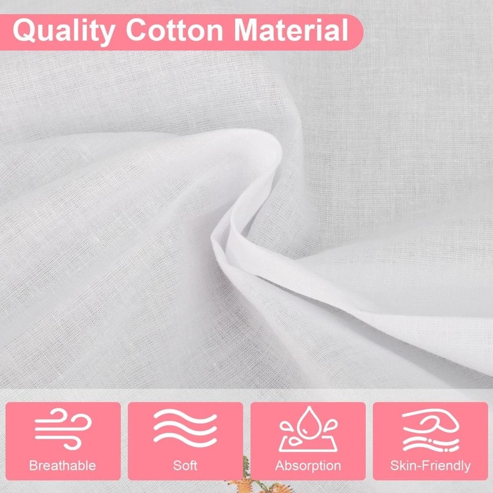 Soft Cotton Floral Handkerchiefs For Women Pocket Squares Vintage Hankies Elegant MultiColor 4