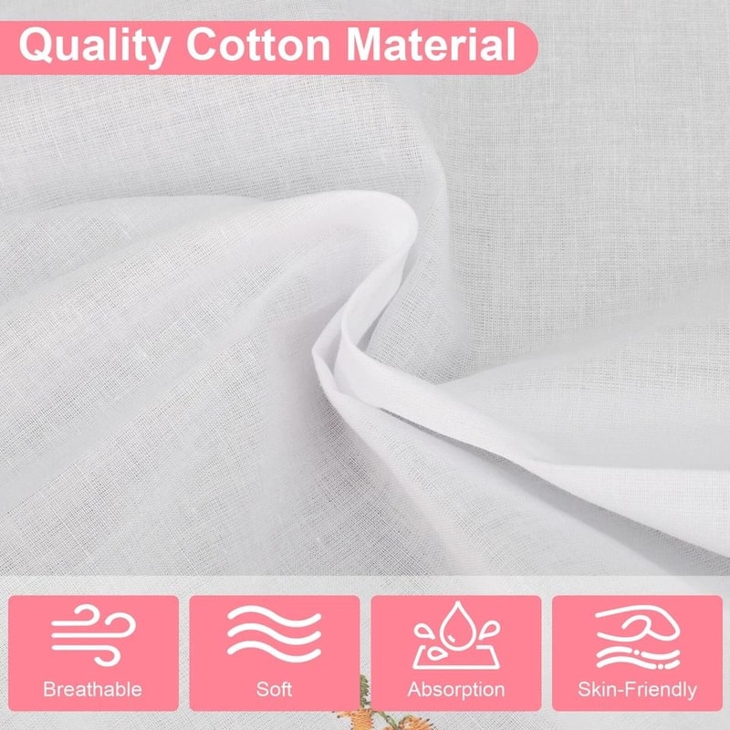 Soft Cotton Floral Handkerchiefs For Women Pocket Squares Vintage Hankies Elegant MultiColor 4