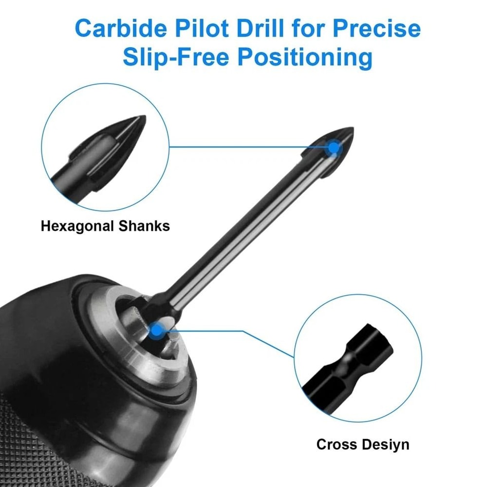 Tile Drill Bit Dry Diamond Hole Saw Kit For Porcelain Ceramic Marble Granite Home Improvement Proje 2