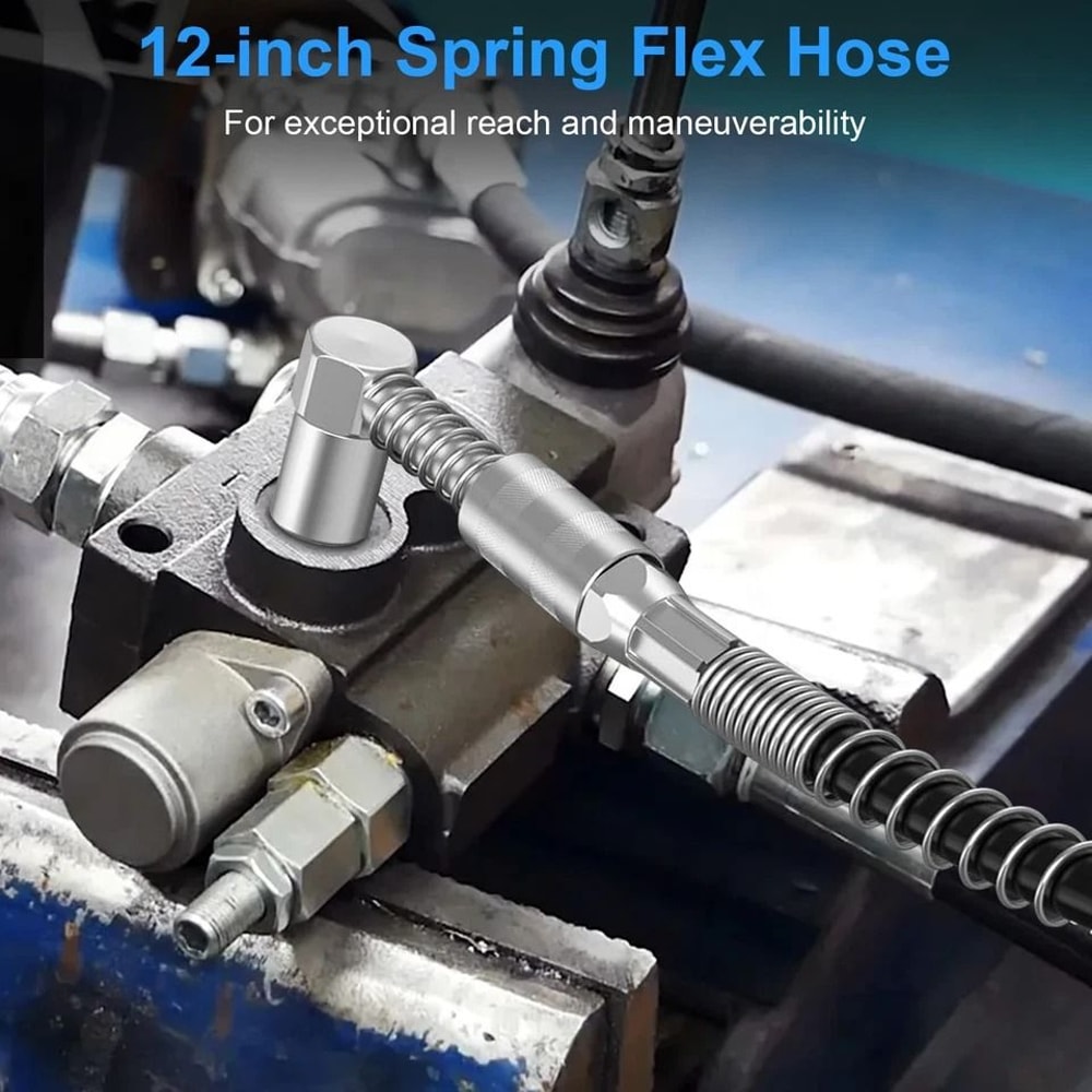 NPT Hose Grease Gun Accessory Kit Coupler Needle Nozzles Set HighPressure Lubrication Tools 9