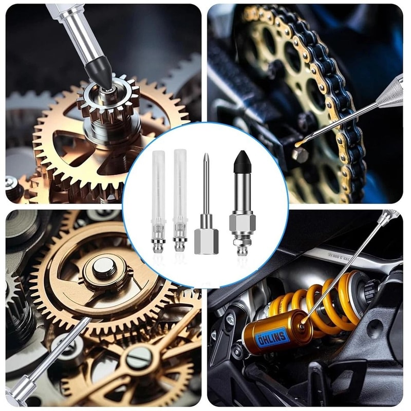 NPT Hose Grease Gun Accessory Kit Coupler Needle Nozzles Set HighPressure Lubrication Tools 10