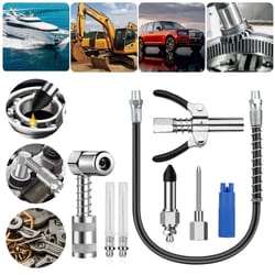 npt hose grease gun accessory kit, coupler, needle nozzles set, high-pressure lubrication tools