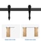 Closet Track Kit Sliding Barn Door Hardware For Single Double Door Durable Carbon Steel Low Noise 3