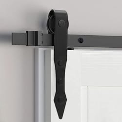 closet track kit sliding barn door hardware, for single / double door, durable carbon steel, low noise
