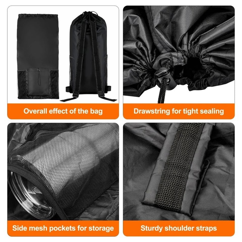 Durable Large Oxford Laundry Backpack Bag With Adjustable Shoulder Straps And Side Mesh Pockets For 7