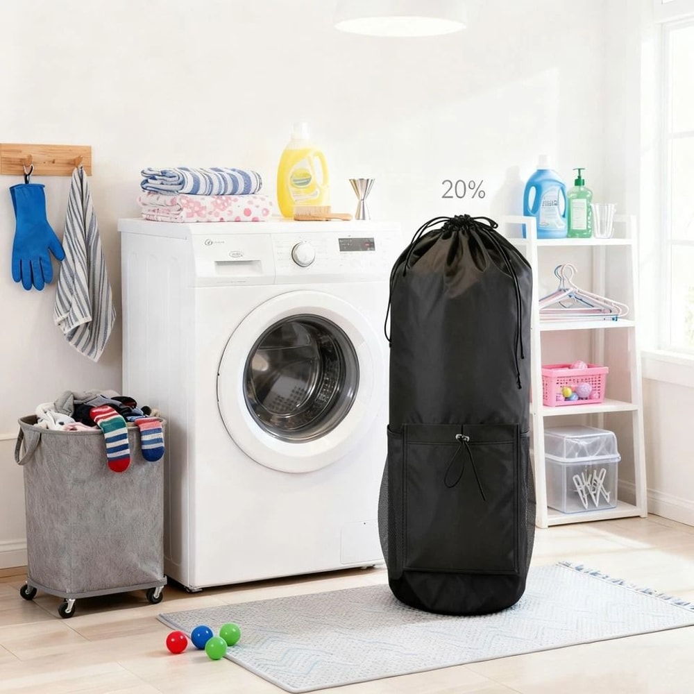 Durable Large Oxford Laundry Backpack Bag With Adjustable Shoulder Straps And Side Mesh Pockets For 0