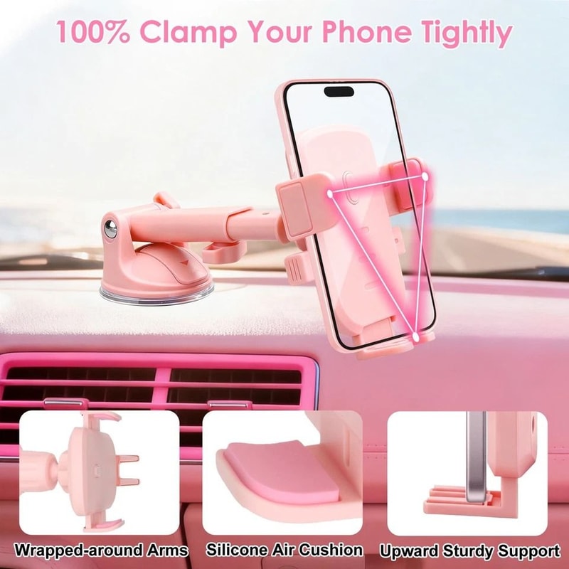 Adjustable Dashboard Car Phone Holder Mount For IPhone Samsung Android Smartphones In Car 7