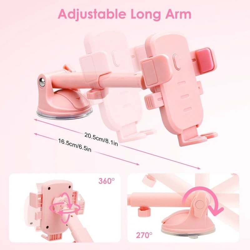 Adjustable Dashboard Car Phone Holder Mount For IPhone Samsung Android Smartphones In Car 8