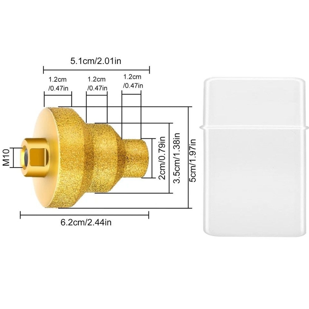 Pagoda Drill Bit Diamond Core Stepped Thread Hole Enlarger For Tile Concrete MultiSize Professional 7