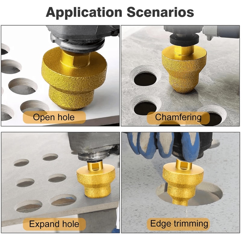 Pagoda Drill Bit Diamond Core Stepped Thread Hole Enlarger For Tile Concrete MultiSize Professional 8
