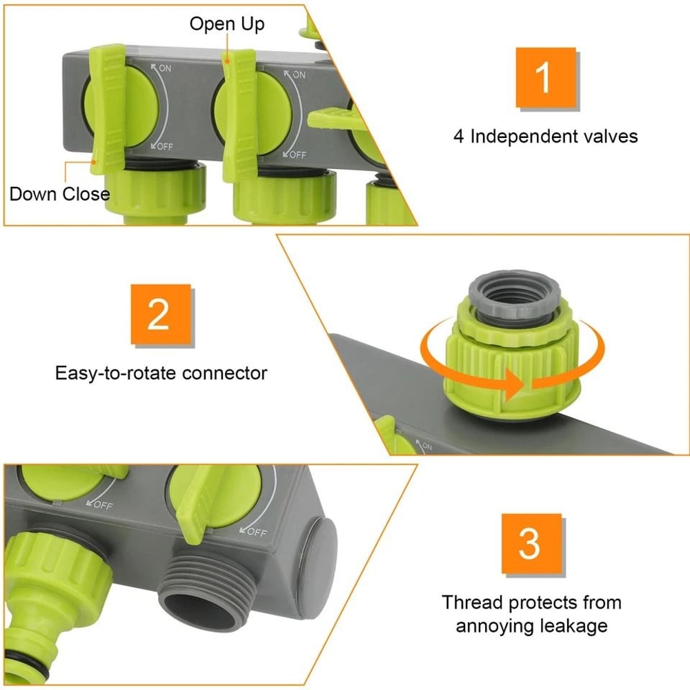 Way Garden Hose Connector Outlets Splitter Y Shape Water Pipe Adaptor For Outdoor Irrigation Tasks 2