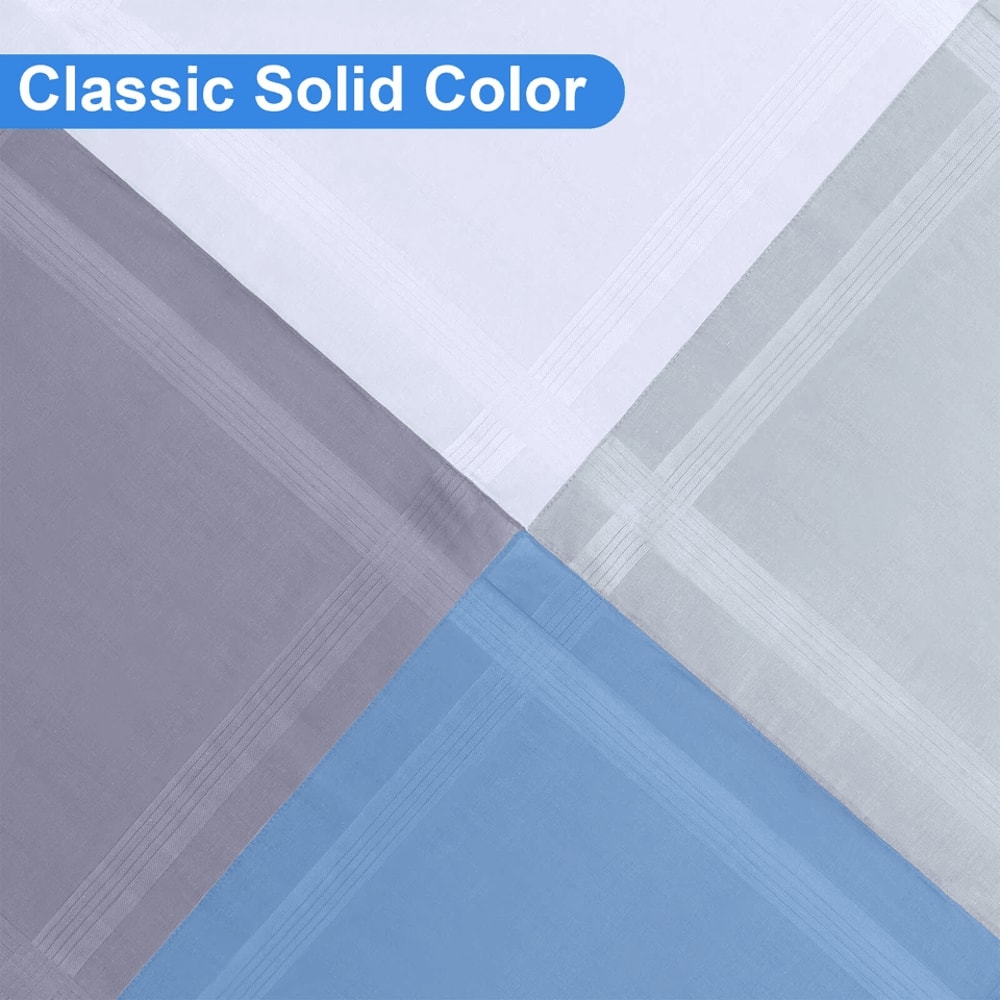 Classic Plaid Pocket Squares Mens Handkerchief Soft Cotton Hankies Compact Stylish Cotton 4