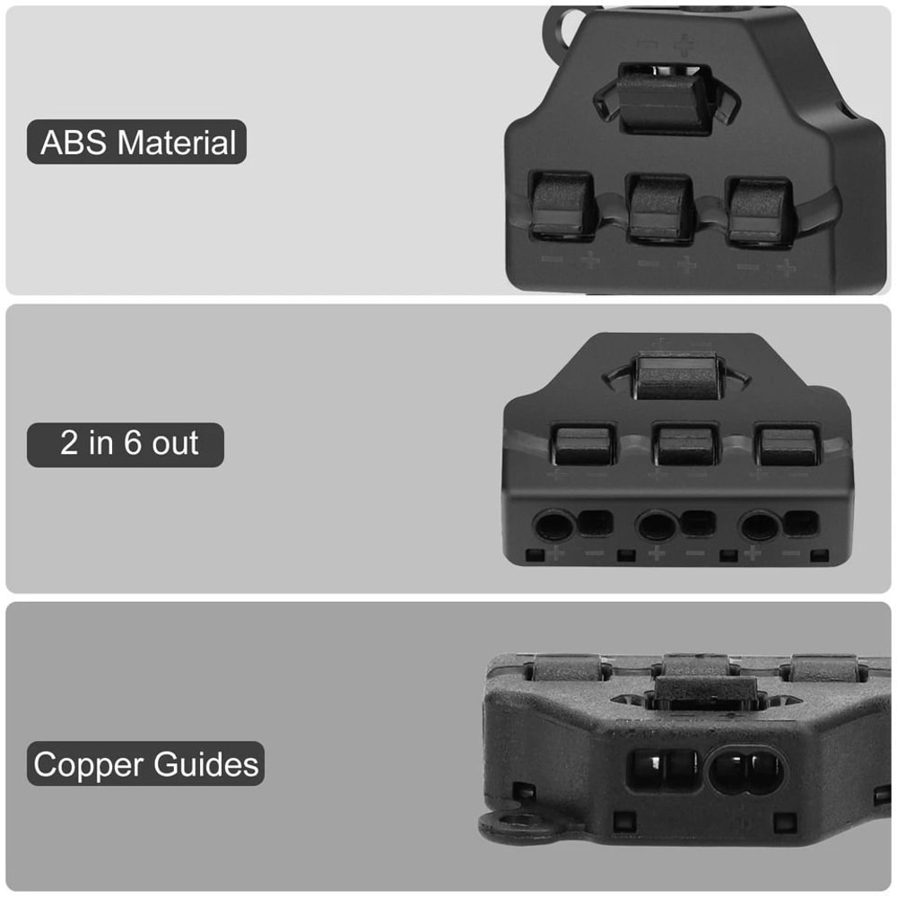 Parallel Connector Splitter Buckle Type Terminal Block Out DC For LED Lighting DIY Projects 7
