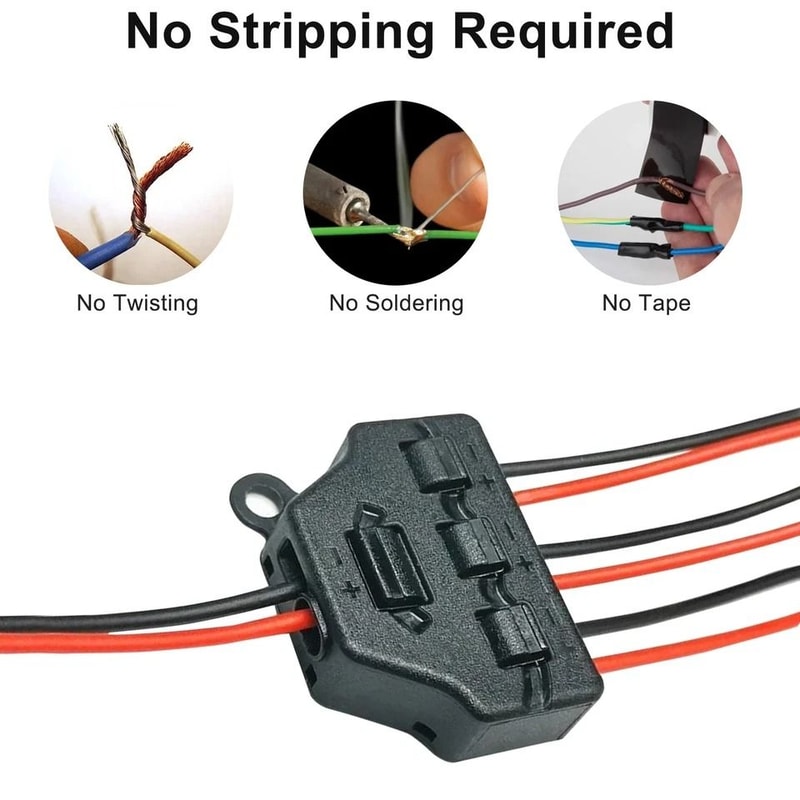 Parallel Connector Splitter Buckle Type Terminal Block Out DC For LED Lighting DIY Projects 8