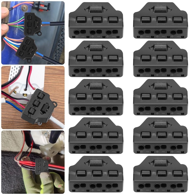 Parallel Connector Splitter Buckle Type Terminal Block Out DC For LED Lighting DIY Projects 12