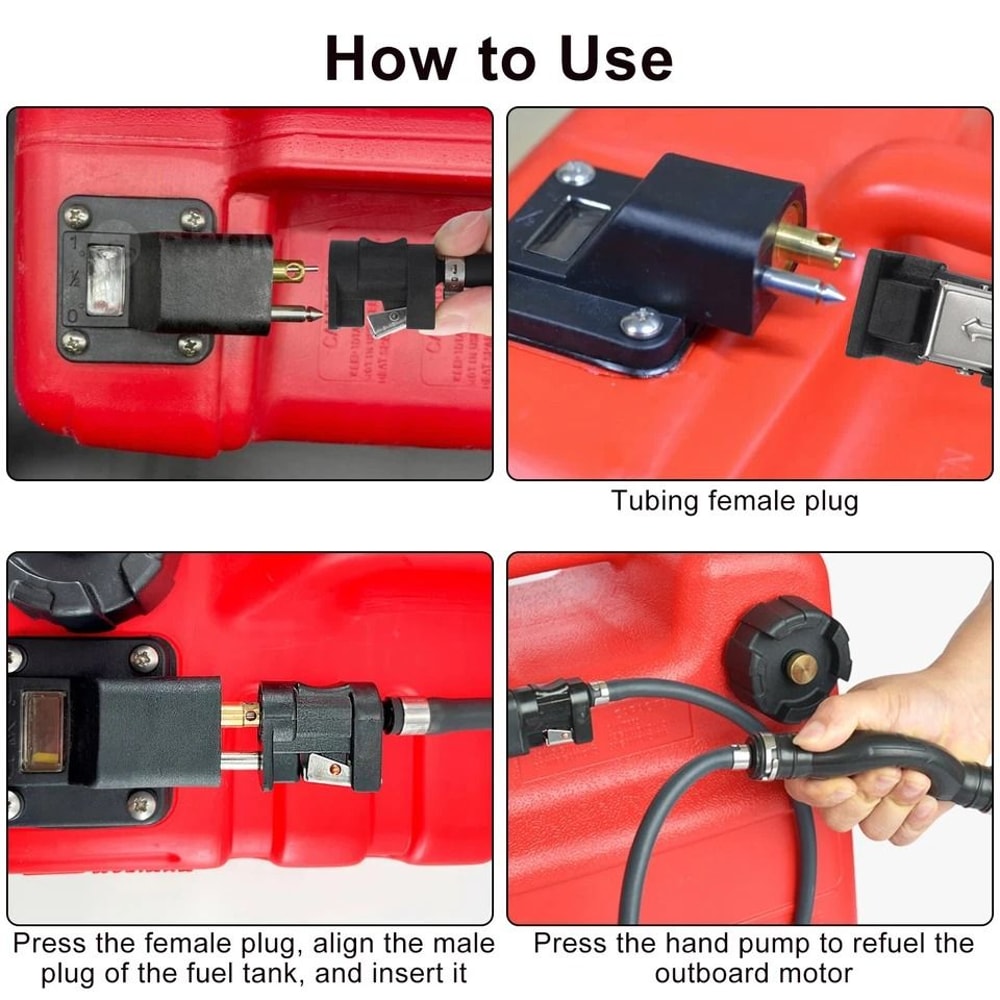 Primer Bulb Assembly For Boat Motor Fuel Line Hose Snap Connector Outboard Hose For Yamaha Mariner 5
