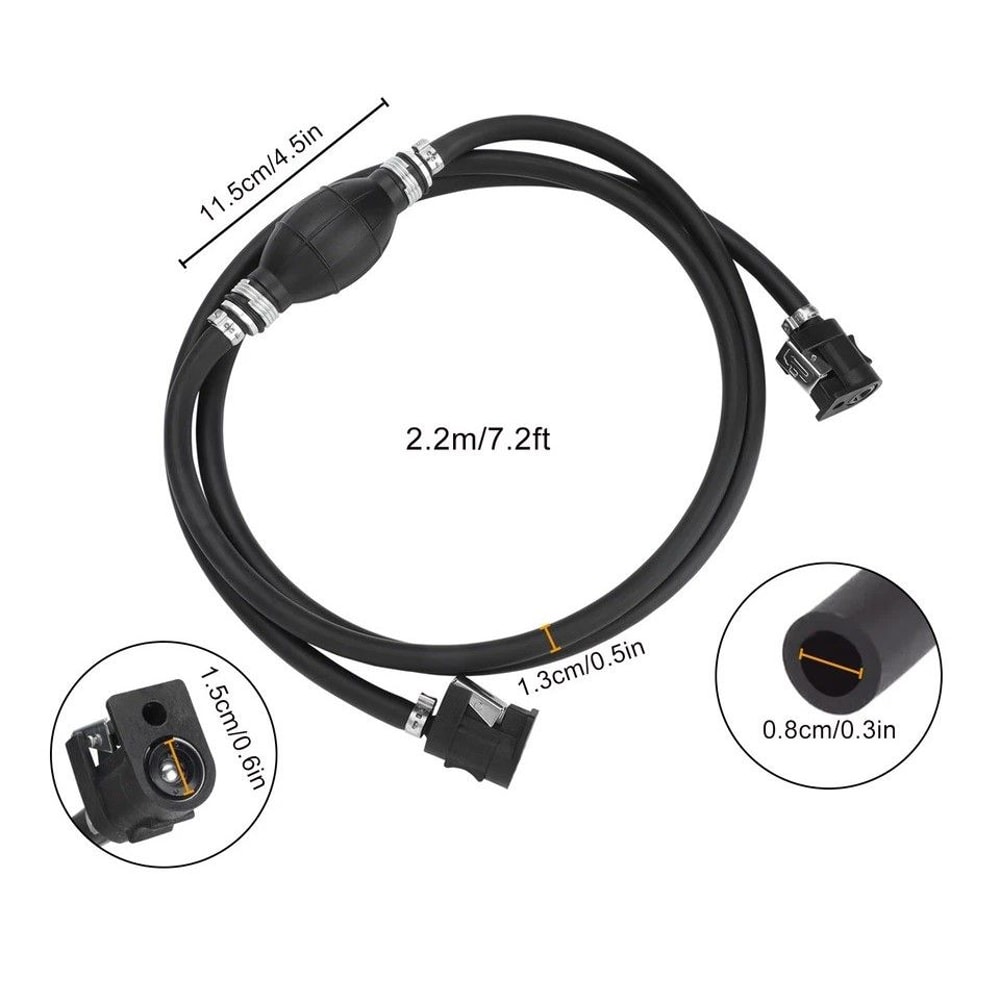 Primer Bulb Assembly For Boat Motor Fuel Line Hose Snap Connector Outboard Hose For Yamaha Mariner 1