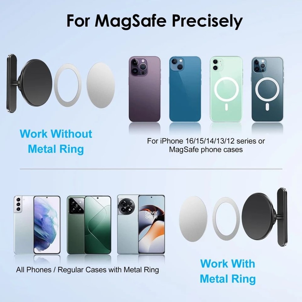 Aluminum Alloy Magnetic Golf Cart Phone Holder Adjustable MagSafe Mount For IPhone Universal Compat 8