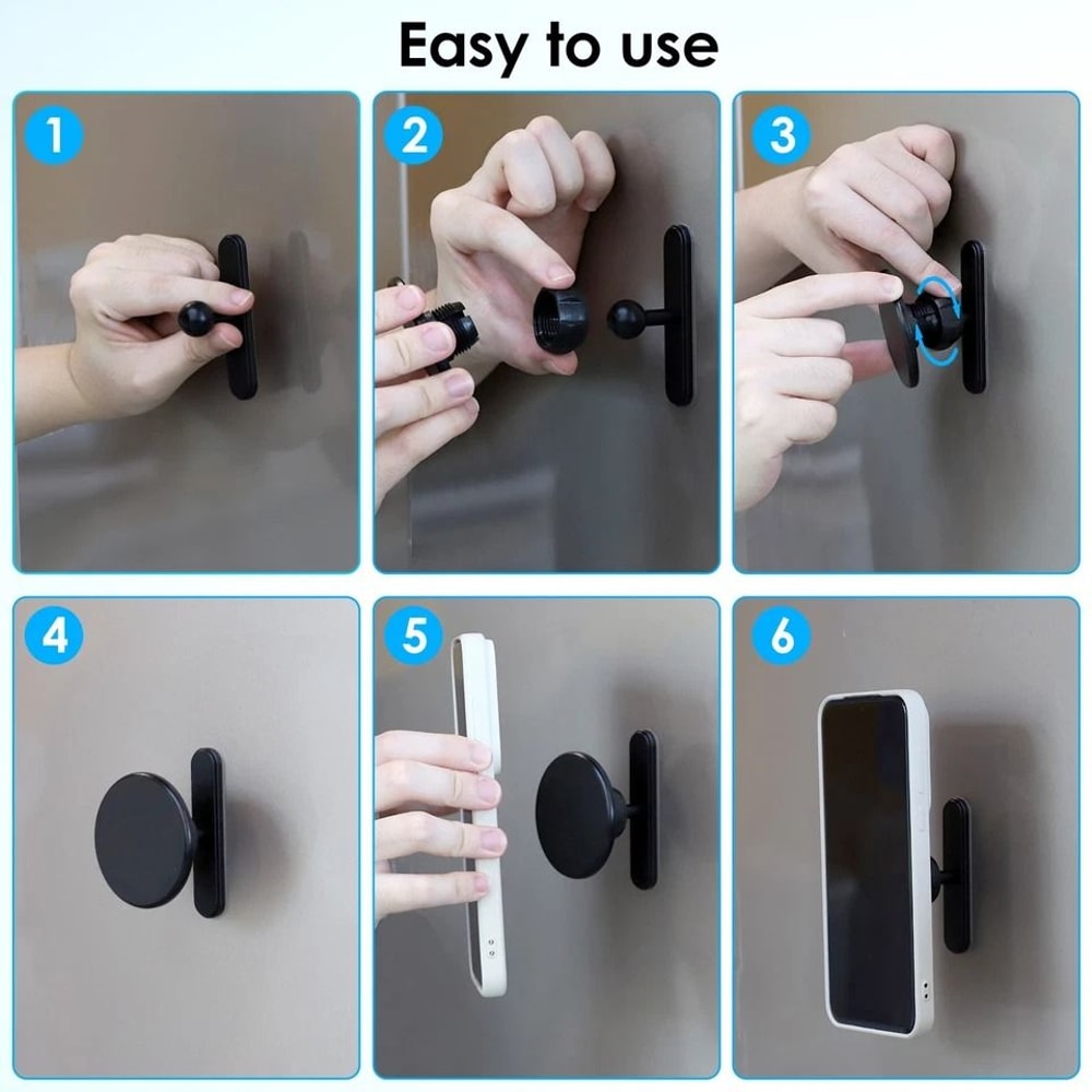 Aluminum Alloy Magnetic Golf Cart Phone Holder Adjustable MagSafe Mount For IPhone Universal Compat 3