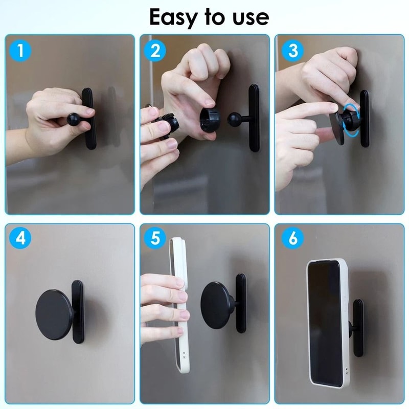 Aluminum Alloy Magnetic Golf Cart Phone Holder Adjustable MagSafe Mount For IPhone Universal Compat 3