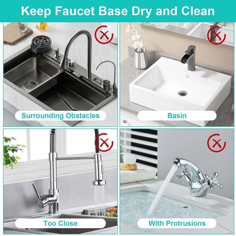Faucet Mat For Kitchen Sink Silicone Splash Guard With Cuttable Hole Fast SelfDraining Leakproof S