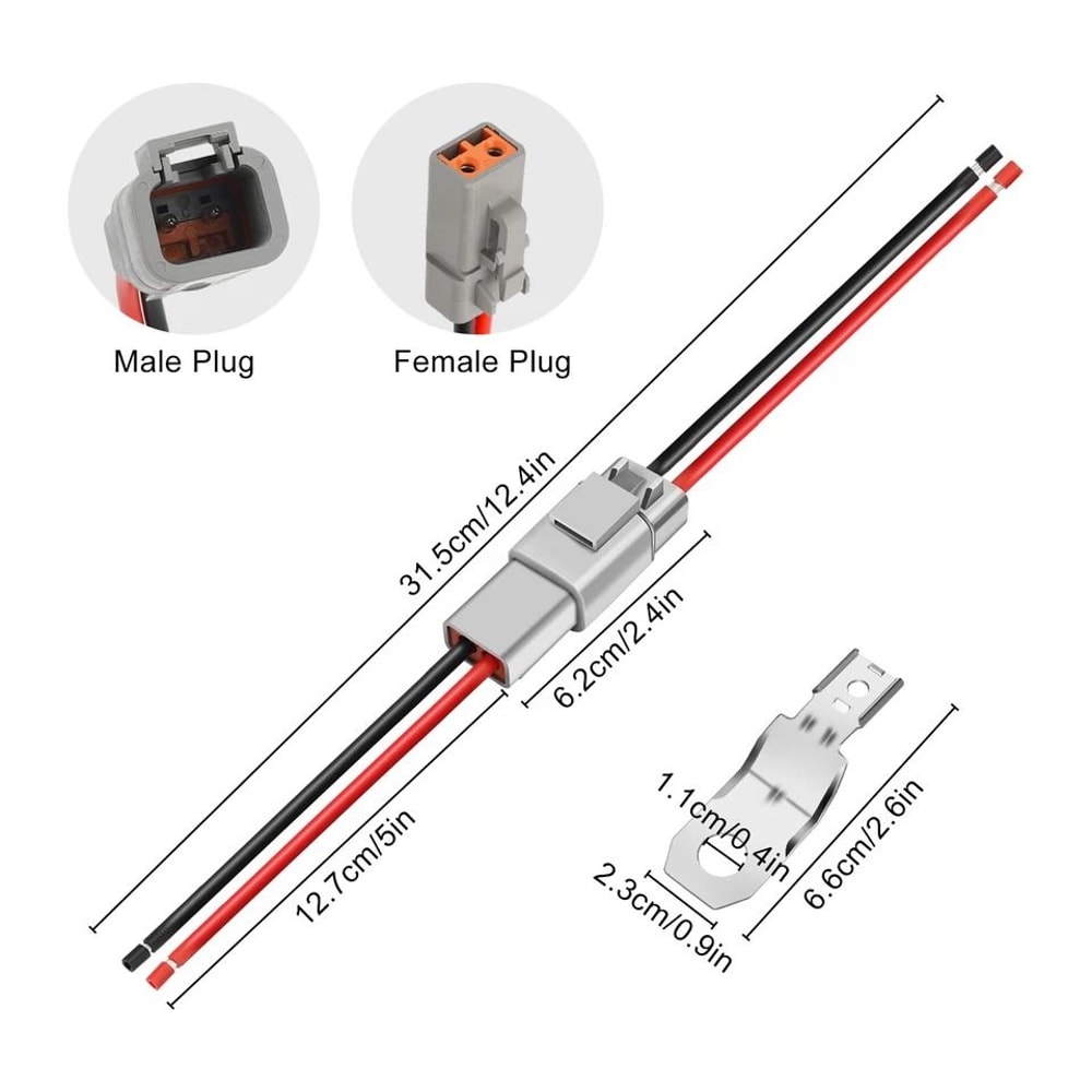 Waterproof Plug Connector Kit Wire Harness For Automotive Marine Boat Car PreWired Cable 1