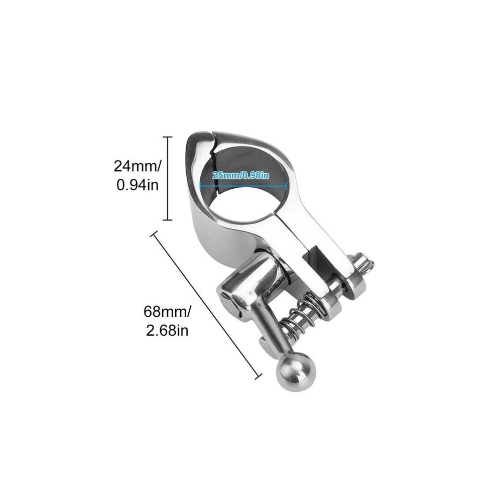 Stainless Steel Boat Bimini Top Hinge Quick Release Swivel Deck Top Fitting For Tubes Marine Grade