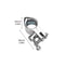 Stainless Steel Boat Bimini Top Hinge Quick Release Swivel Deck Top Fitting For Tubes Marine Grade