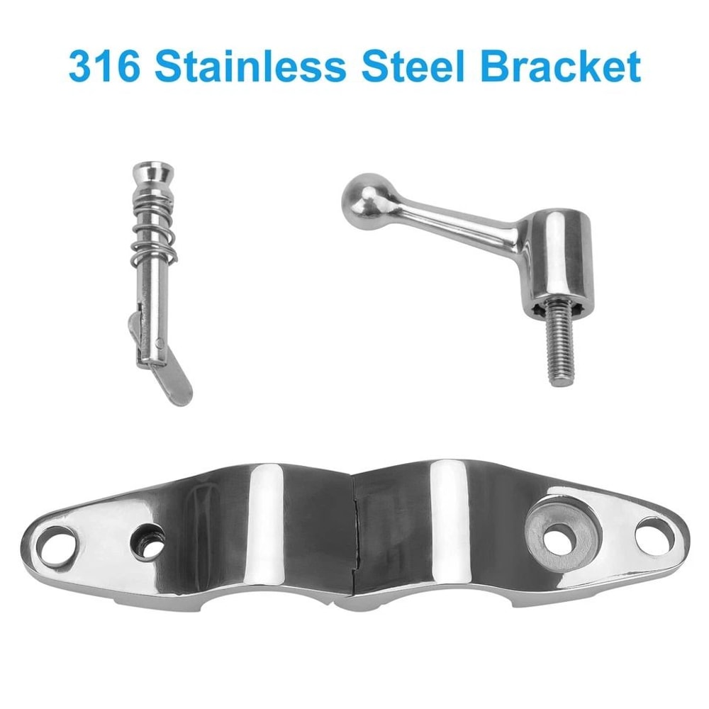 Stainless Steel Boat Bimini Top Hinge Quick Release Swivel Deck Top Fitting For Tubes Marine Grade