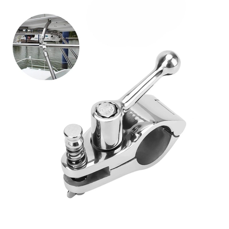 Stainless Steel Boat Bimini Top Hinge Quick Release Swivel Deck Top Fitting For Tubes Marine Grade 0