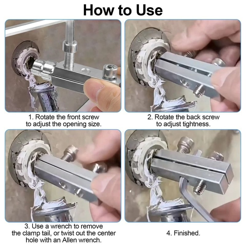 Faucet Angle Valve Broken Wire RemoverWater Pipe Screw Extractor Set For Plumbing And Repairs 6