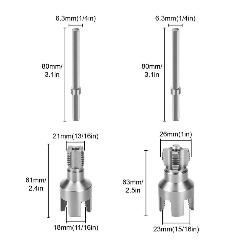 Internal External Pipe Thread Repair Tool For PVC PPR Alloy Steel Clockwise Threading Electric Dri 1