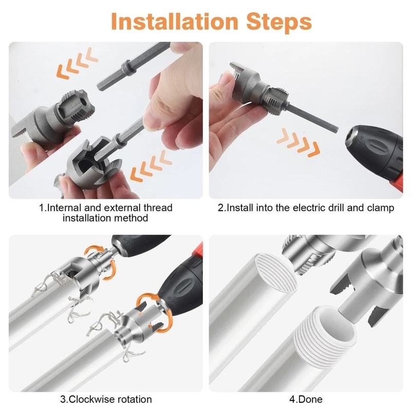 Internal External Pipe Thread Repair Tool For PVC PPR Alloy Steel Clockwise Threading Electric Dri 5