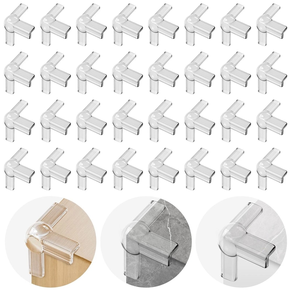 TShaped Silicone Corner Protectors Soft Table Edge Guards For Kids Safety Transparent Cushions For 0