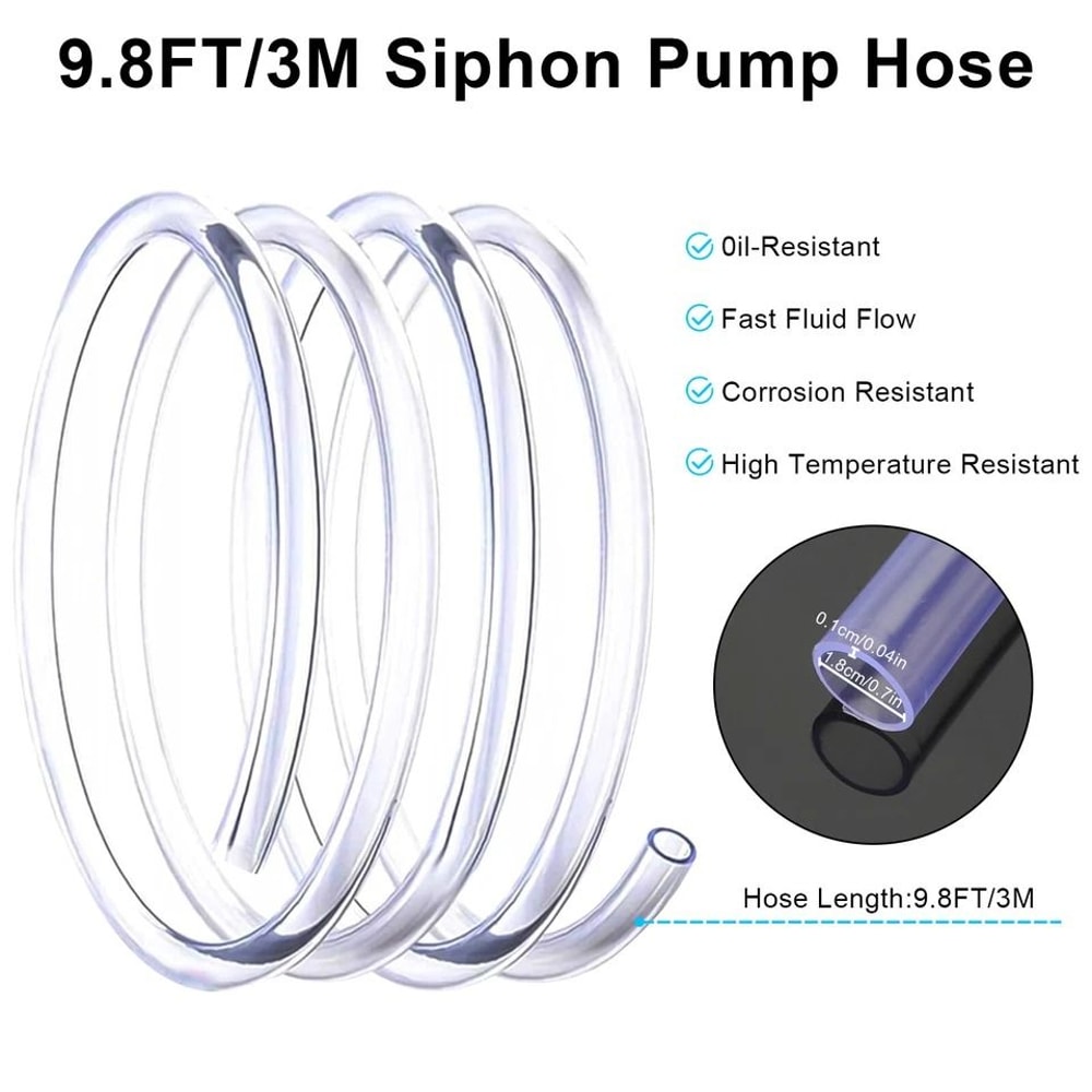 Manual Siphon Pump Gas Transfer Hose For Gasoline Oil Hand Pump Fuel Transfer PVC Hose For Water 2