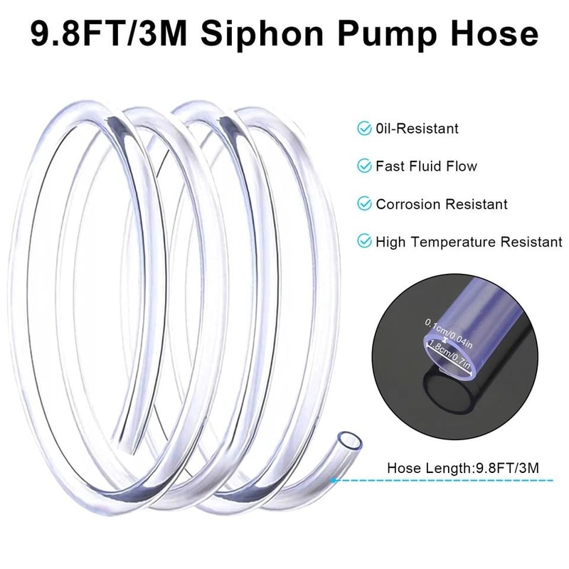 Manual Siphon Pump Gas Transfer Hose For Gasoline Oil Hand Pump Fuel Transfer PVC Hose For Water 2