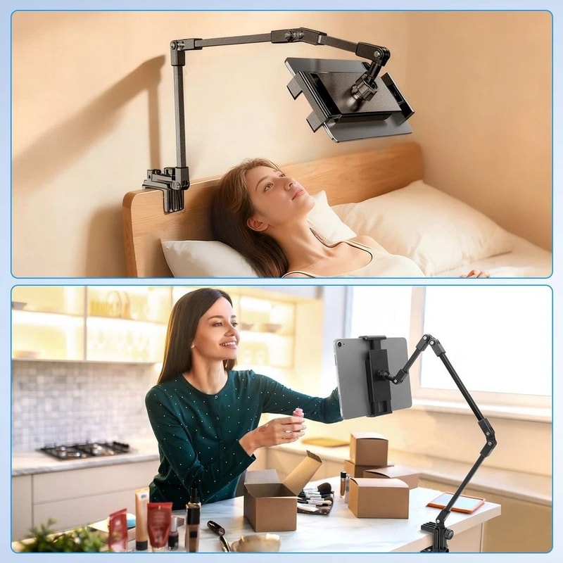 Universal Tablet Holder For IPad Samsung Galaxy Tab Surface Pro Adjustable Desk Stand Rotation Por 6