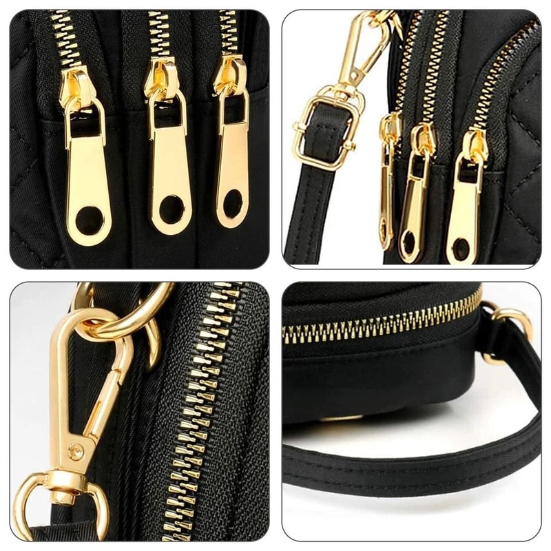 Crossbody Purse Small Cell Phone Shoulder Bag Zipper Case Pouch Wallet Handbag Adjustable Strap Fit 7