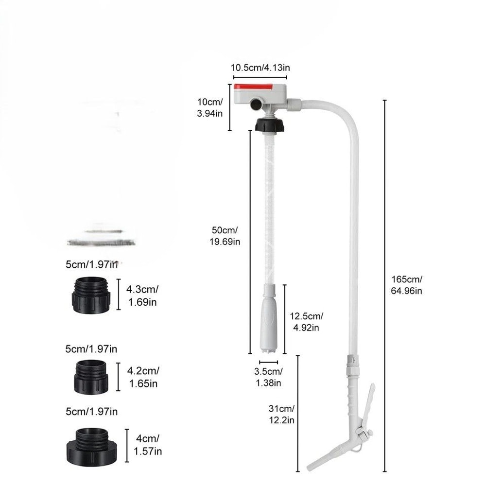 Fuel Transfer Pump BatteryPowered Automatic GPM Adapters For Cars Boats Diesel Gasoline Snowmobiles 6