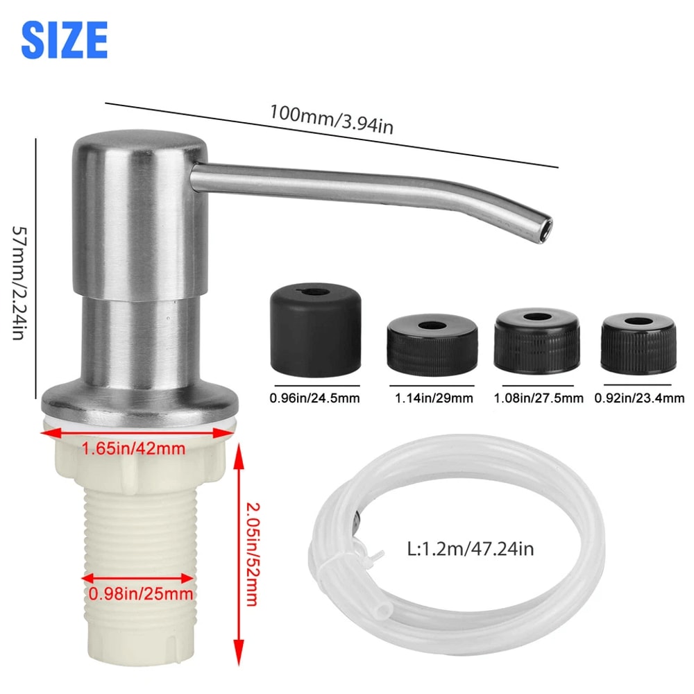 Stainless Steel Soap Dispenser Pump Extension Kit For Kitchen HighQuality Hand Pump With FoodGrade 7