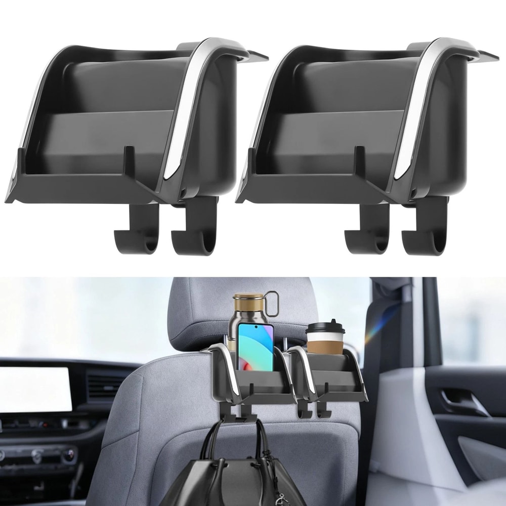 Universal Car Hook Cup Holder With ABS Material Rear Seat Organiser Charging Port For Phones Hooks 0