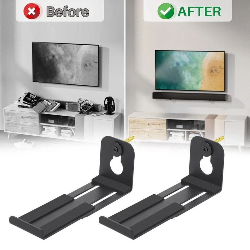 Adjustable Universal Soundbar Wall Mount Bracket For LG Sony JBL Bose Samsung Vizio Sonos And More 5