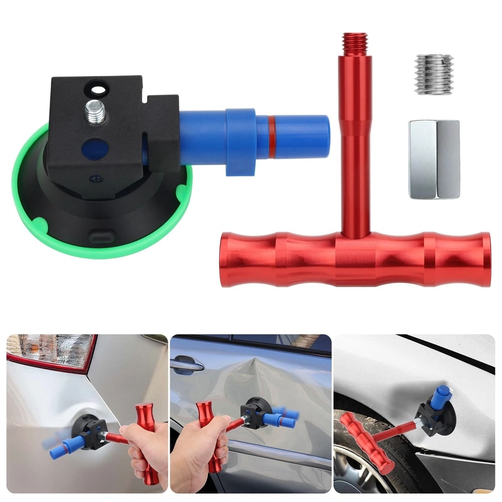 Auto Body Dent Puller Suction Cup Aluminum Alloy Handle Manual Pump For Car Truck SUV Paintless Rep 1