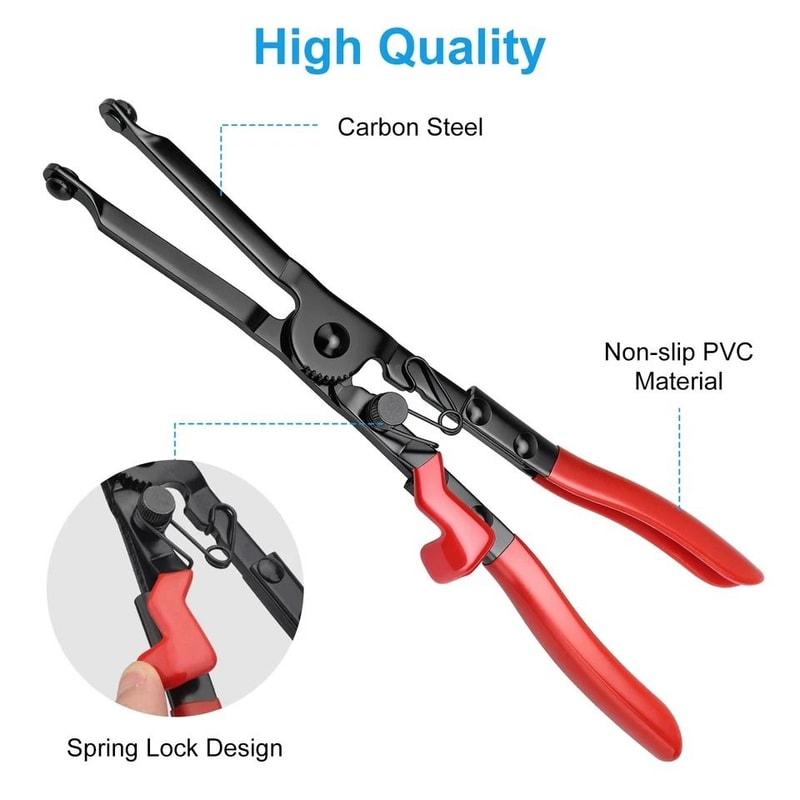 High Carbon Steel Exhaust Clamp Removal Pliers Long Handle Selflocking Durable For Cars Trucks SUVs 1