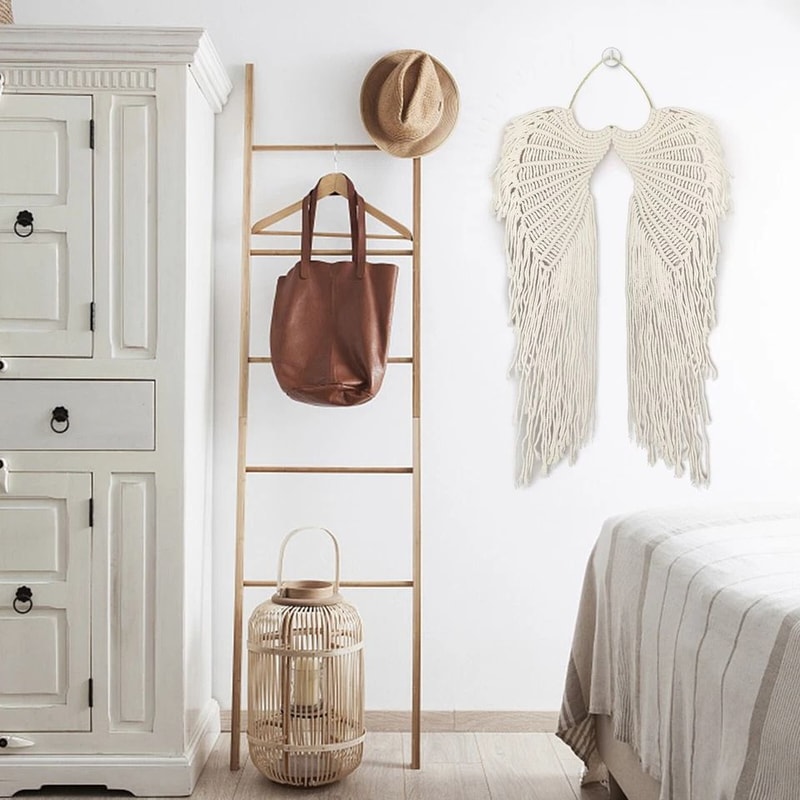 DIY Angel Wing Woven Tapestry Macrame Boho Wall Hanging Unique Home Decor Boho Room Art Perfect Gif 6